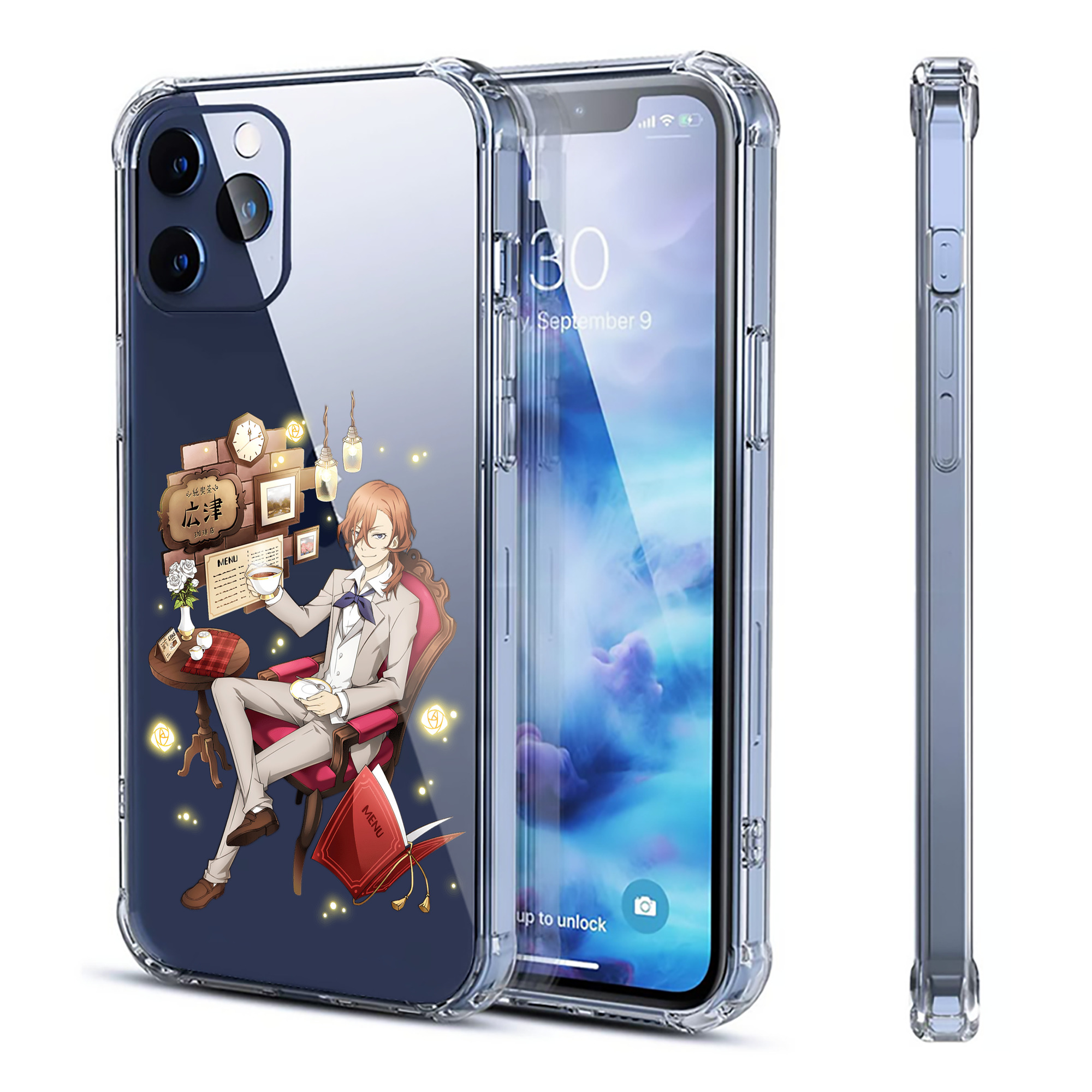 （画像用） 文豪ストレイドッグス Bungo Stray Dogs 【iPhone 12シリーズ対応】透明スマホケース（クリアソフトケース）